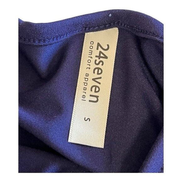 24seven Midi Length Fit N Flare Pocket Dress~Size Small~Navy Blue Comfort L11 20 - Picture 9 of 11